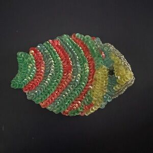 Colorful Sequin Fish Appliqué